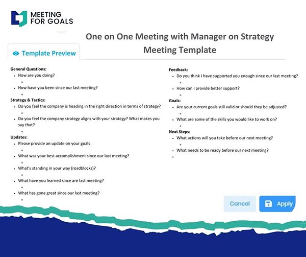 Daily Huddle Meeting Template - Meeting Agenda